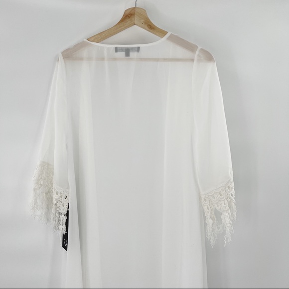For Love and Lemons sheer white duster one size NWT - Picture 2 of 6